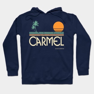 Carmel California Sunset and Palm Trees Hoodie